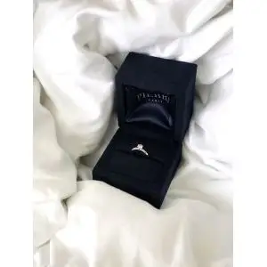 Runder Diamant-Verlobungsring mit 6 Zinken aus Weißgold - Foto 7